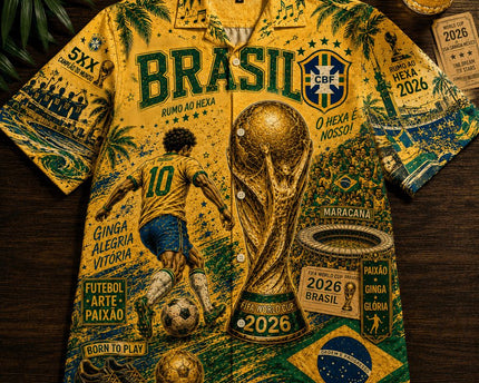 Brasil Seleção World Cup 2026 Limited Edition Hawaiian Shirt