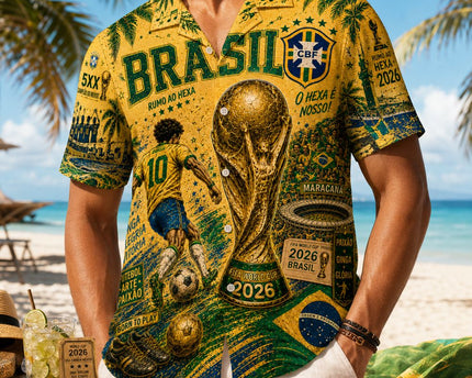 Brasil Seleção World Cup 2026 Limited Edition Hawaiian Shirt