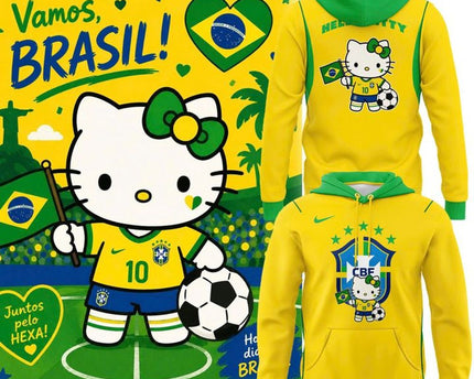 Brazil Soccer x Hello Kitty World Cup 2026 Limited Edition Hoodie