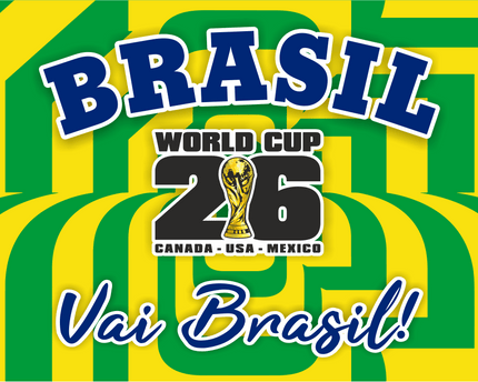 Brazil World Cup 2026 Football Supporter Flag