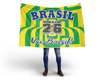 Brazil World Cup 2026 Football Supporter Flag