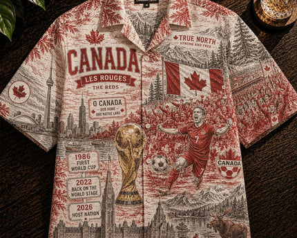 Canada Les Rouges World Cup 2026 Limited Edition Hawaiian Shirt