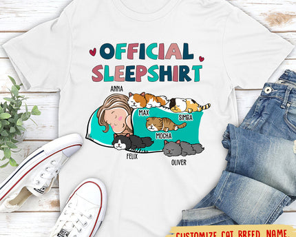 Cat Official Sleepshirt - Personalized Custom Unisex T-shirt
