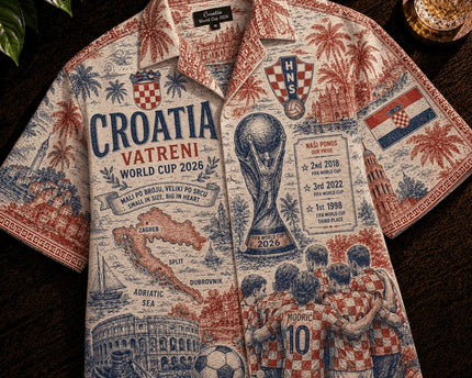 Croatia Vatreni World Cup 2026 Limited Edition Hawaiian Shirt