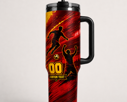 Custom Belgium 2026 Football 40oz Tumbler Sport Style