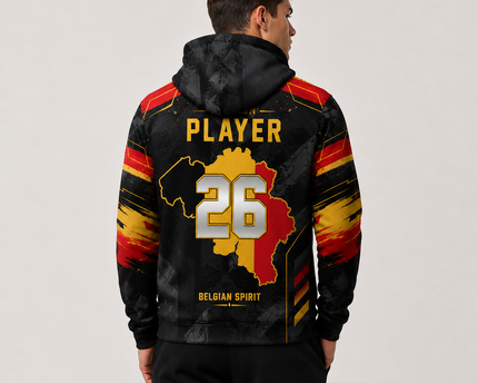 Custom Belgium 2026 Football Hoodie Sport Style