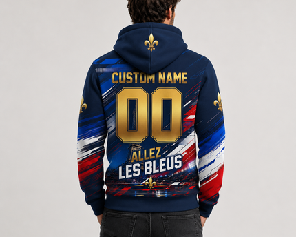 Custom France 2026 Football Hoodie Sport Style