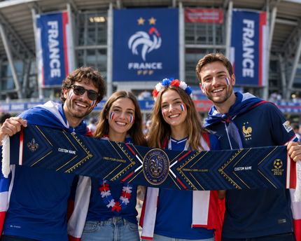 Custom France 2026 Football Scarf Sport Style