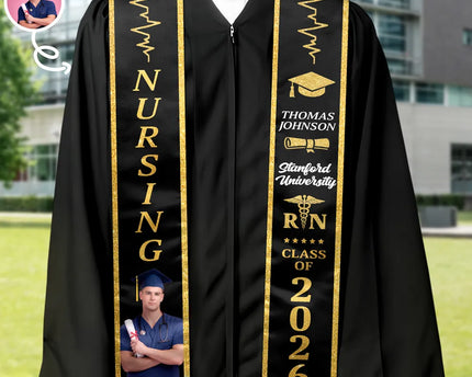 Custom Photo Nursing Graduation - Personalized Stoles