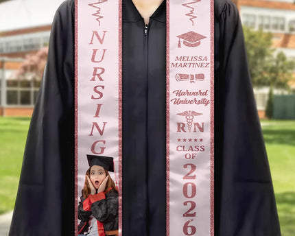 Custom Photo Nursing Graduation - Personalized Stoles