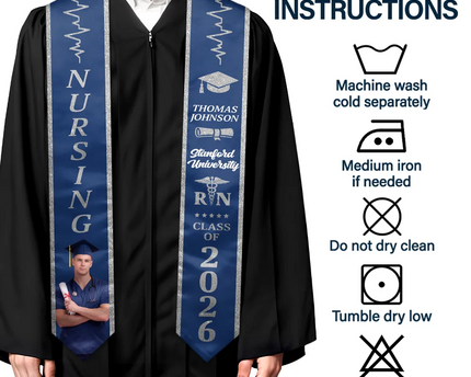 Custom Photo Nursing Graduation - Personalized Stoles