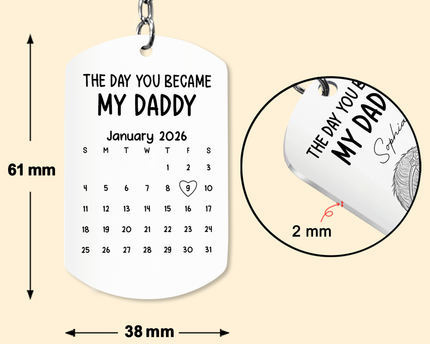 Custom Baby Photo Sketch Line Art Father's Day Gift For New Dad, Husband - Personalized Keychain