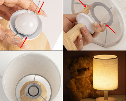 Custom Photo Van Gogh Style Father's Day Gift For New Dad, Husband - Personalized Fabric Lamp