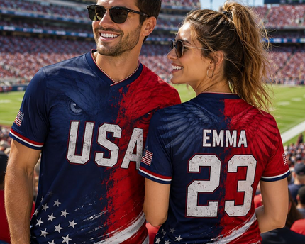 Custom USA Soccer Jersey 2026, Personalized Team Shirt for Men, Uniform with Name Number for Men Women Kids Fan Gifts