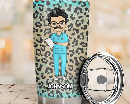 Nurse Nutrition Facts Leopard - Gift For Nurse - Personalized Custom Tumbler