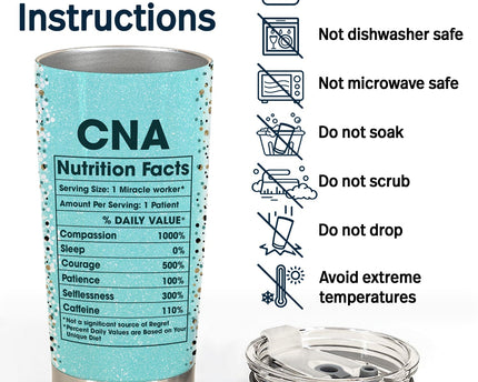 Nurse Nutrition Facts Leopard - Gift For Nurse - Personalized Custom Tumbler