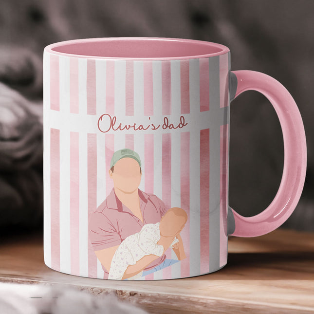 Custom Faceless Photo Art With Baby - Personalized Mug