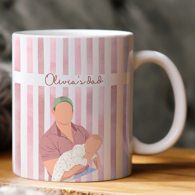 Custom Faceless Photo Art With Baby - Personalized Mug