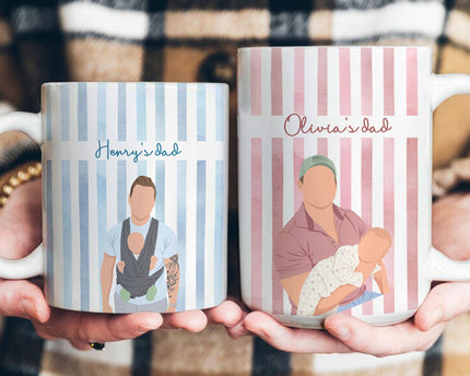 Custom Faceless Photo Art With Baby - Personalized Mug