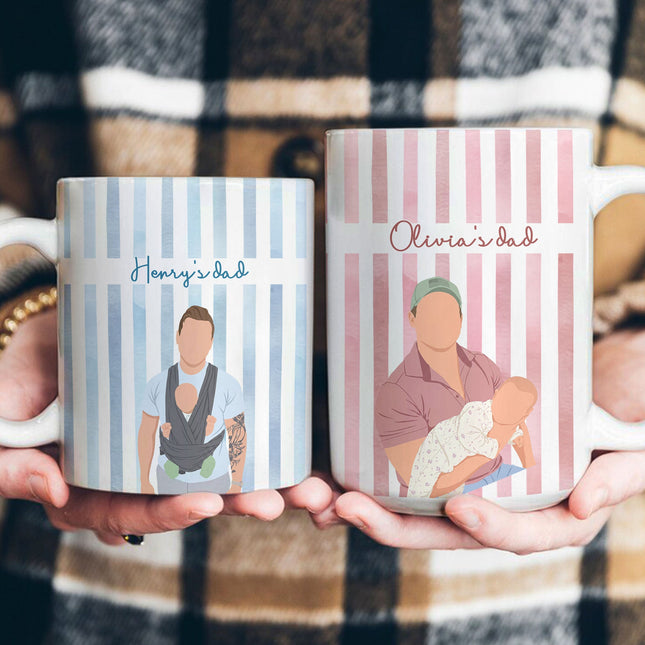 Custom Faceless Photo Art With Baby - Personalized Mug