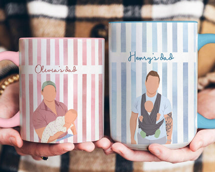 Custom Faceless Photo Art With Baby - Personalized Mug