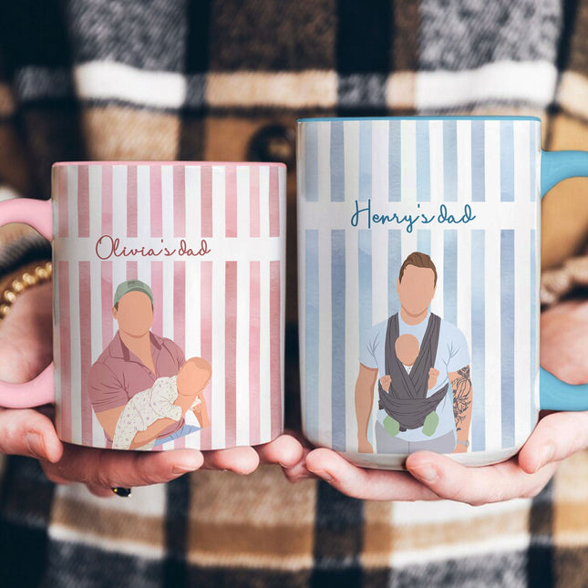 Custom Faceless Photo Art With Baby - Personalized Mug