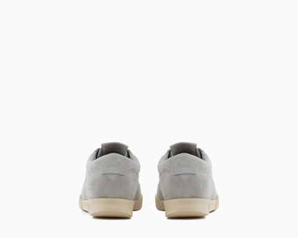 Men's Emporio Leather And Suede Gray Sneakers