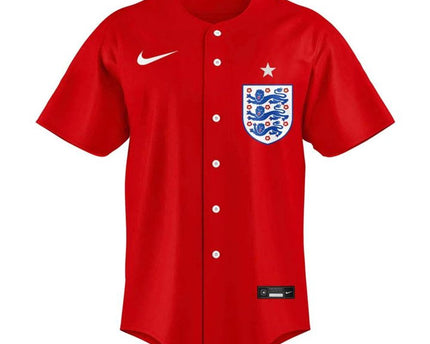 England National Football Team World Cup 2026 Red Baseball Jersey