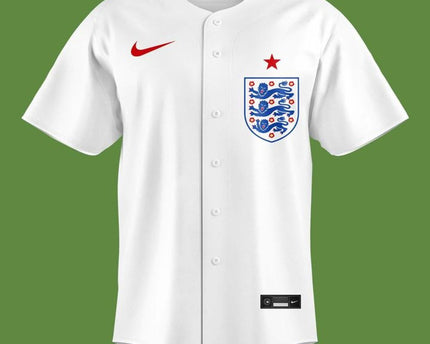 England National Football Team World Cup 2026 White Baseball Jersey