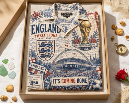 England Three Lions World Cup 2026 Limited Edition Hawaiian Shirt