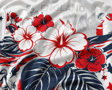 England World Cup 2026 Floral Hawaiian Shirt