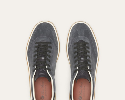 Men's Loro Piana Tennis Walk Obsidian Grey Sneakers