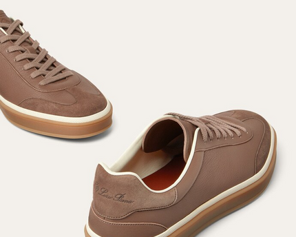 Men's Loro Piana Tennis Walk  Grey Taupe Sneakers
