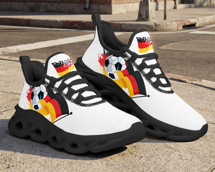 Custom Germany 2026 World Cup Jersey Sneakers Sports Shoes and Hat Combo Offer - White/Black