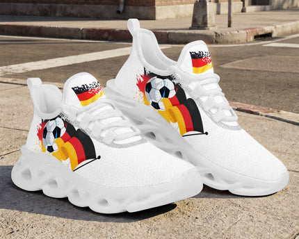Custom Germany 2026 World Cup Jersey Sneakers Sports Shoes and Hat Combo Offer - White/Black