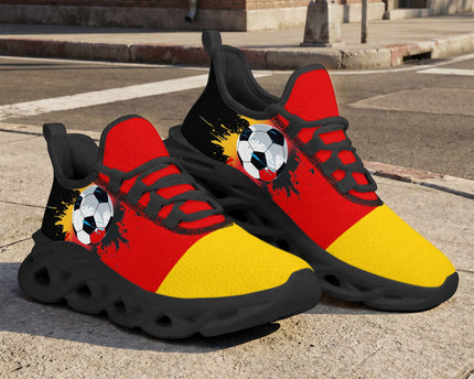 Custom Germany 2026 World Cup Jersey Sneakers Sports Shoes and Hat Combo Offer - Black/Yellow