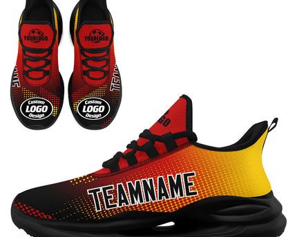 Custom Germany 2026 World Cup Jersey Sneakers Sports Shoes and Hat Combo Offer - Yellow/Red