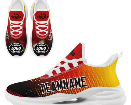 Custom Germany 2026 World Cup Jersey Sneakers Sports Shoes and Hat Combo Offer - Yellow/Red