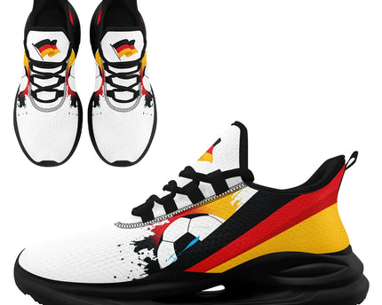 Custom Germany 2026 World Cup Jersey Sneakers Sports Shoes and Hat Combo Offer - White/Black