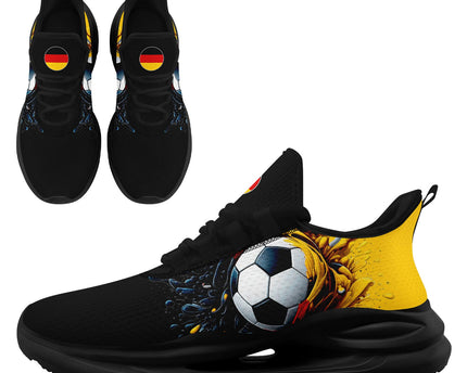 Custom Germany 2026 World Cup Jersey Sneakers Sports Shoes and Hat Combo Offer - Black/Yellow