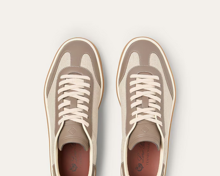 Men's Loro Piana Tennis Walk  Natural Almond Tree Sneakers
