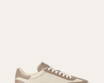 Men's Loro Piana Tennis Walk  Natural Almond Tree Sneakers