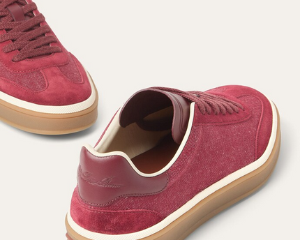 Men's Loro Piana Tennis Walk Fire Sneakers