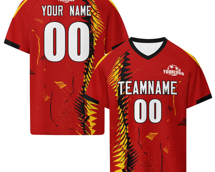 Custom Germany 2026 World Cup Jersey Sneakers Sports Shoes and Hat Combo Offer - Red