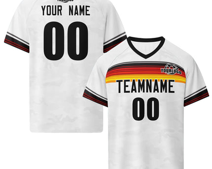 Custom Germany 2026 World Cup Jersey Sneakers Sports Shoes and Hat Combo Offer - White/Black