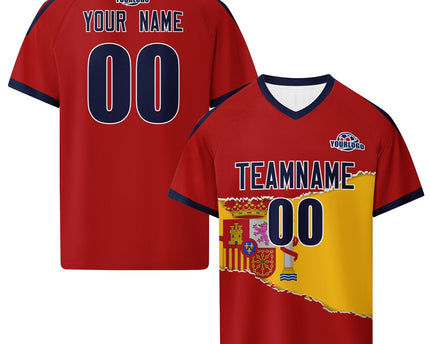 Custom Spain 2026 World Cup Jersey Sneakers and Hat Combo Offer