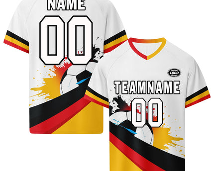Custom Germany 2026 World Cup Jersey Sneakers Sports Shoes and Hat Combo Offer - White