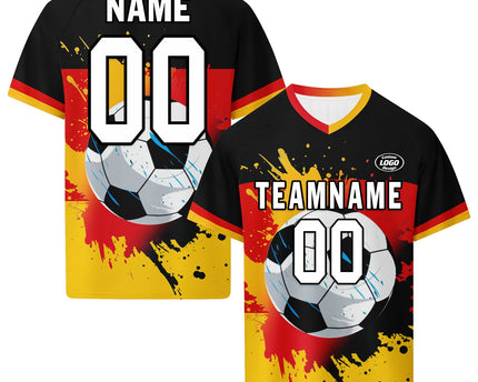Custom Germany 2026 World Cup Jersey Sneakers Sports Shoes and Hat Combo Offer - Black
