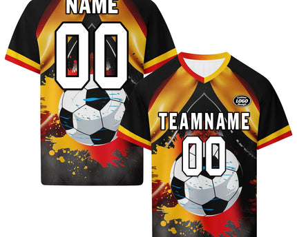 Custom Germany 2026 World Cup Jersey Sneakers Sports Shoes and Hat Combo Offer - Black