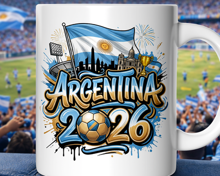 Argentina 2026 Soccer Cup Global Championship Mug, Football Fans Gift